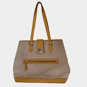 Dooney and Bourke Yellow Canvas Shoulder Bag